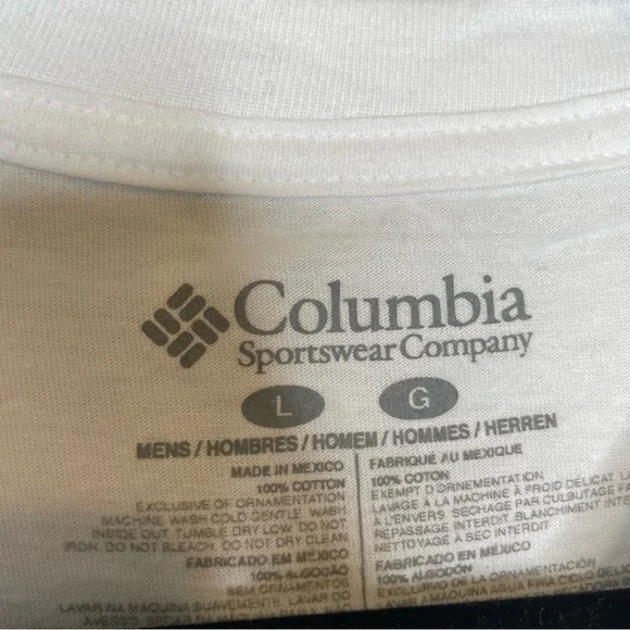 Columbia Crew Neck Short Sleeve Graphic T-Shirt Size Large - Picture 7 of 10
